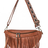 Vintage Totem Shoulder Strap Tassel Hobo Bag