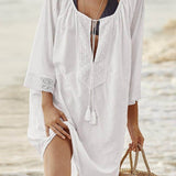 Lace Loose Bikini Outer Shirt Beach Sun Protection Cover Up