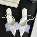 Bow-Embellished Stiletto Sandals