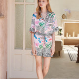 Snow Leopard Short Pajama Set
