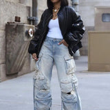 Street Style Cargo Denim