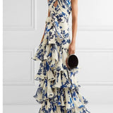 Lace-Up Lolita Swing Skirt Maxi Dress