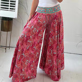 Ethnic Paisley Print Wide Leg Flares