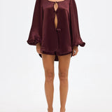 Penelope Blouse Bow Hot Short Set