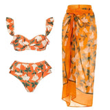 Ruffle Floral Bikini Set