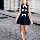 Silk Bow Charm Mini Dress