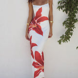 Unforgettable Abstract Floral Print Maxi Dress