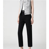 Black High-Waist Cigarette Jeans