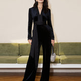 High-Waist Wide-Leg Luxury Jumpsuit