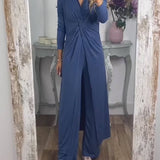Casual 2 Pieces Suit With Long Top Matching Trouser