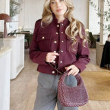 Double-breasted short jacket