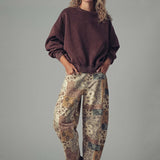 Boho Patchwork Wide-Leg Pants
