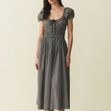 Quinn Dress-Black & White Checkered