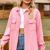 Frayed Hem Washed Denim Fringe Shirt