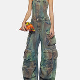 Spray-Dyed Camo Jumpsuit