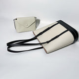 Colorblock Single Shoulder Leather Tote Bag