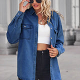 Slim-Fit Light Wash Denim Shirt