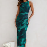 For The Party Mesh Maxi Dress – Tropical Elegance & Seductive Fit