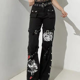 Street Style Printed Jeans