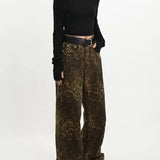 Vintage Leopard Print Jeans