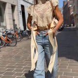 Lightness Streamer Lace Crop Top
