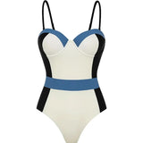 Colorblock Structured One Piece Swimsuit