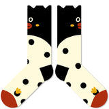 Cute Cartoon Penguin Polka Dot Socks