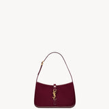 Saint Laurent Le 5 à 7 Patent Leather Hobo – Burgundy Elegance