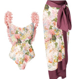 One-Piece Appliqué Sexy Bikini Swimsuit