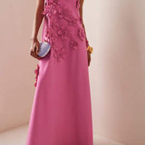 Ethel Flower Embellished Sleeveless Maxi Dress