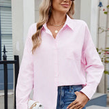 Loose-Fit Striped Button-Down Shirt