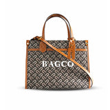 Designer Print Crossbody Tote Handbag