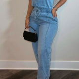 Corset Denim Jumpsuit