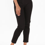 Callie Black Cotton Stretch Pants