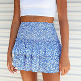 Come Together Galaxy Blue Floral Skirt