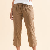 Lindsay Taupe 7/8 Cargo Pants