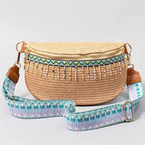 Grass Woven Chest Bag