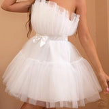 Mesh Bow Tulle Dress
