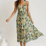 Boho Elegant Summer Dress – Vibrant Midi Dress for Vacation Looks
