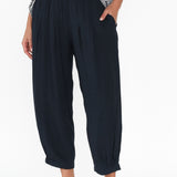 Vanita Navy Pocket Pants