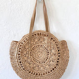 Round Straw Tote Bag