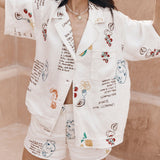 Unique Print Loose Shorts Set