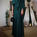 Convertible Draped Top & A-Line Maxi Skirt Set