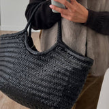 Rica Woven Faux Leather Bag