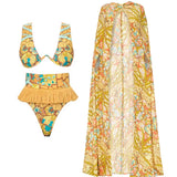Boho Tassel Tribal Print Bikini Set