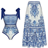 Boho Print One Piece Swimsuit