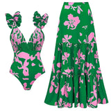 Floral Print Resort Swimsuit Set