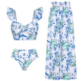 Tropical Print Two-Piece Bikini Set
