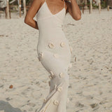 Knitted Floral Maxi Dresses
