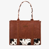 Wrangler Wide Cow Print Tote Bag